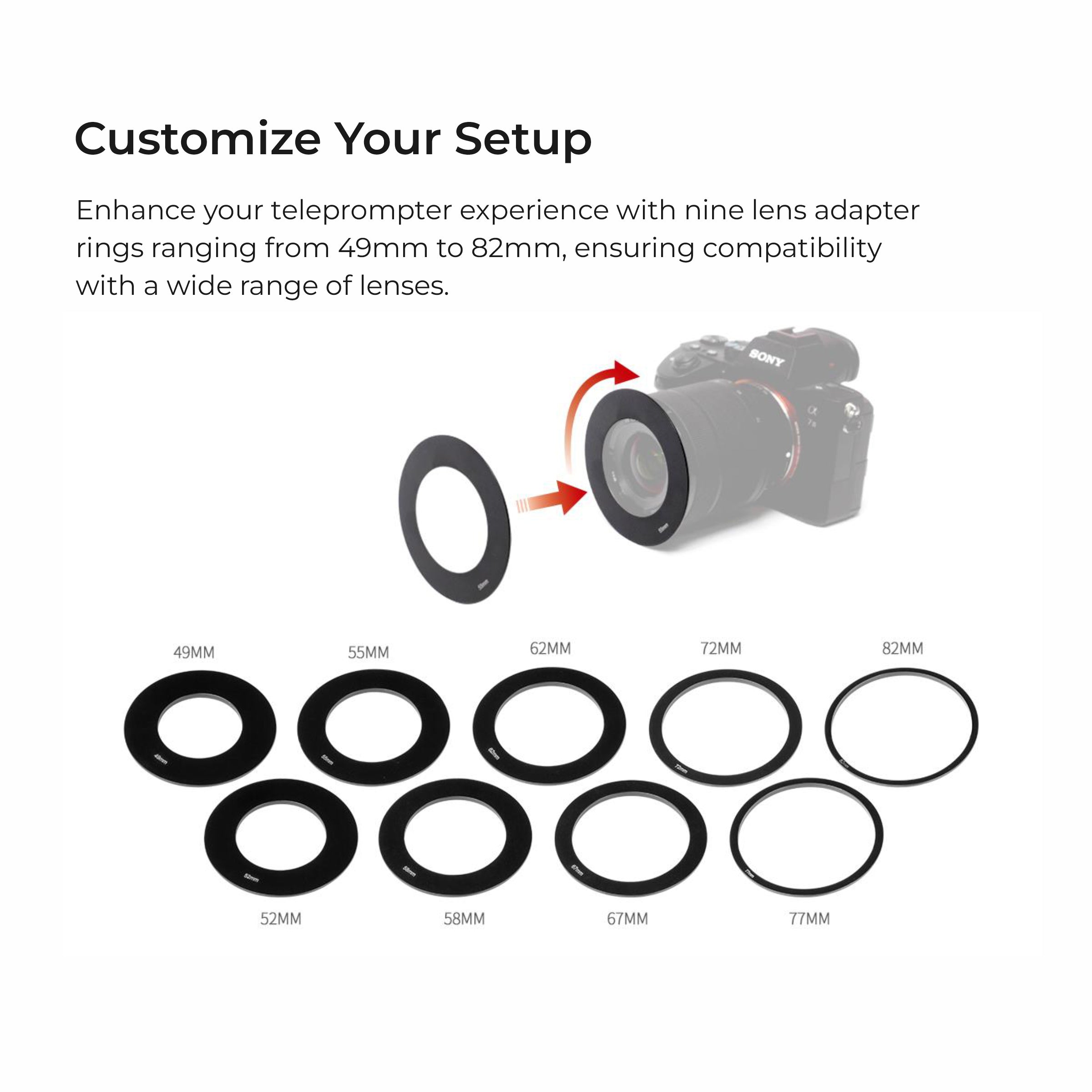 Digitek (DTP 010) 10†Digitek Teleprompter for Smartphone & DSLR Supports w/Remote Control, APP Compatible with iOS & Android System for Video Creator - Digitek