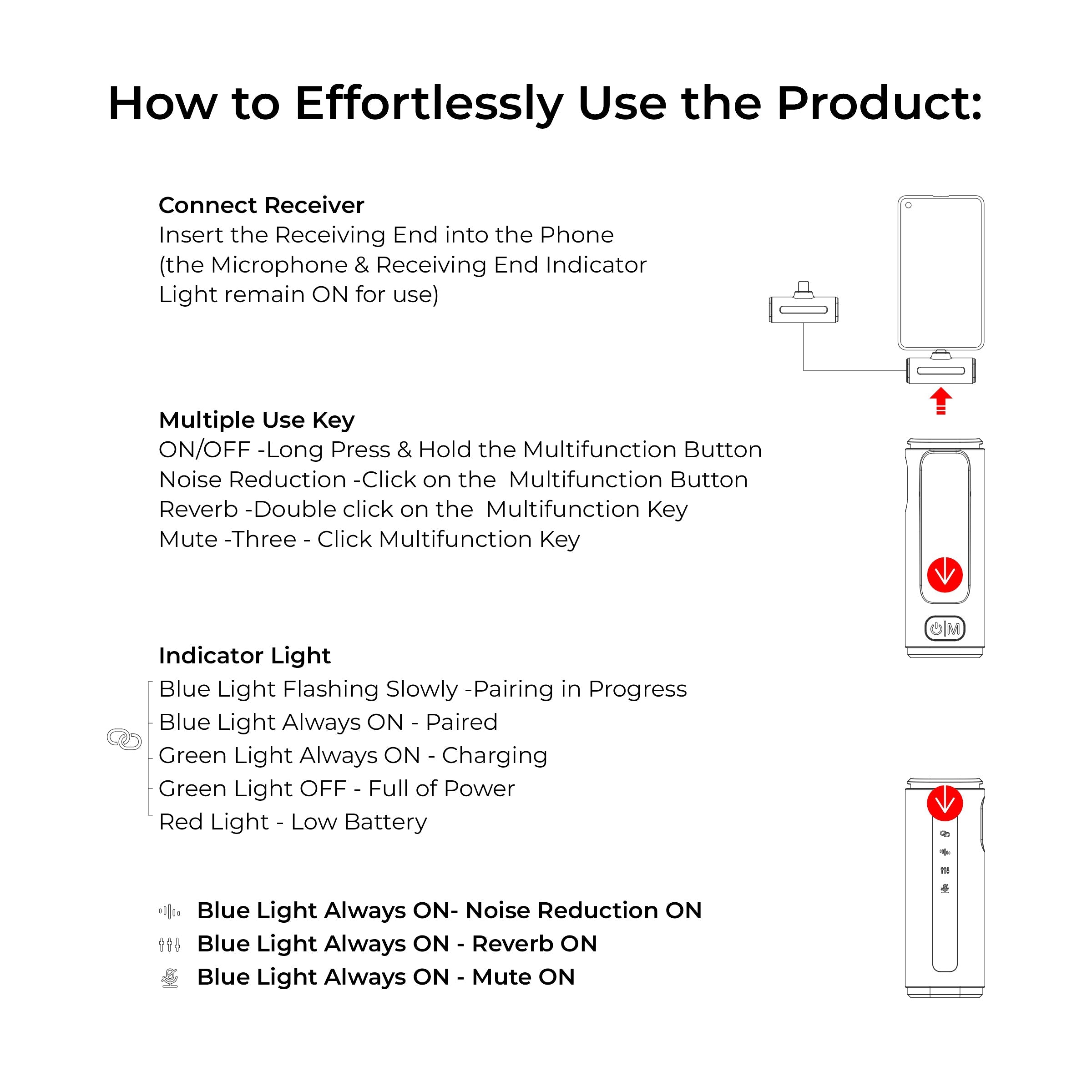 Digitek (DWM-114) 2-in-1 Wireless Microphone