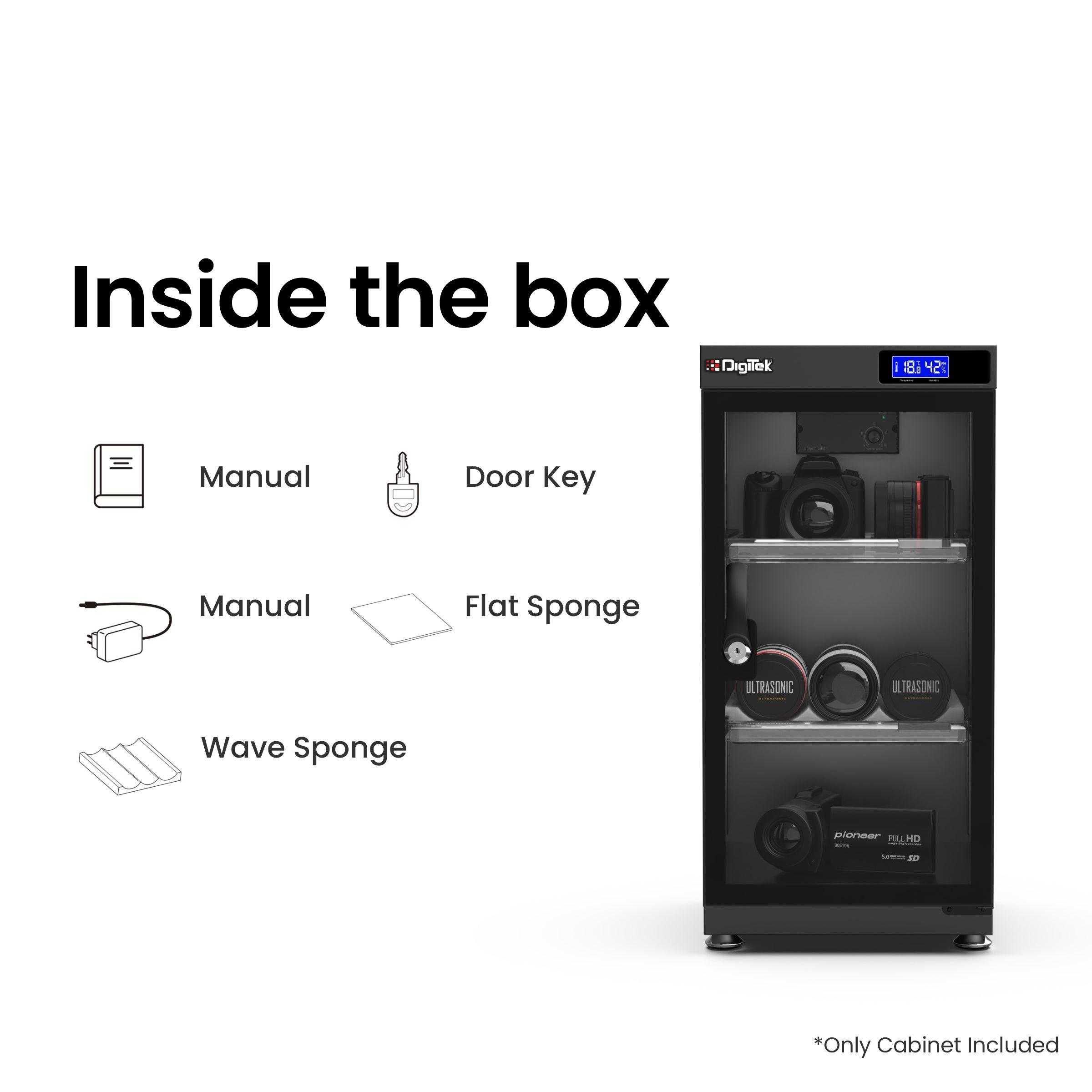 Digitek AD 55C 50 Liters Capacity Digital Display Dry Cabinet with Humidity Controller - Digitek