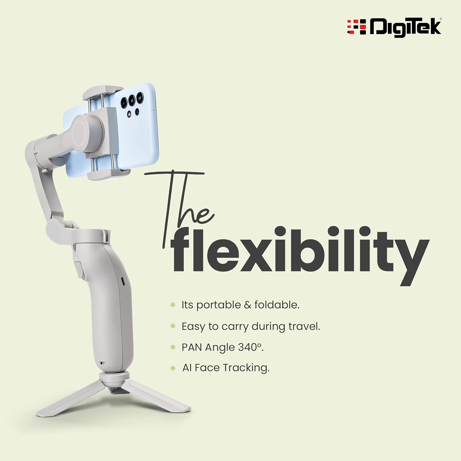Digitek DSG-007F 3 Axis AI Smartphone Gimbal