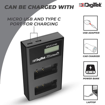 Digitek DPUC 014D (LCD MU) ENEL15 for ENEL15 Platinum Charger