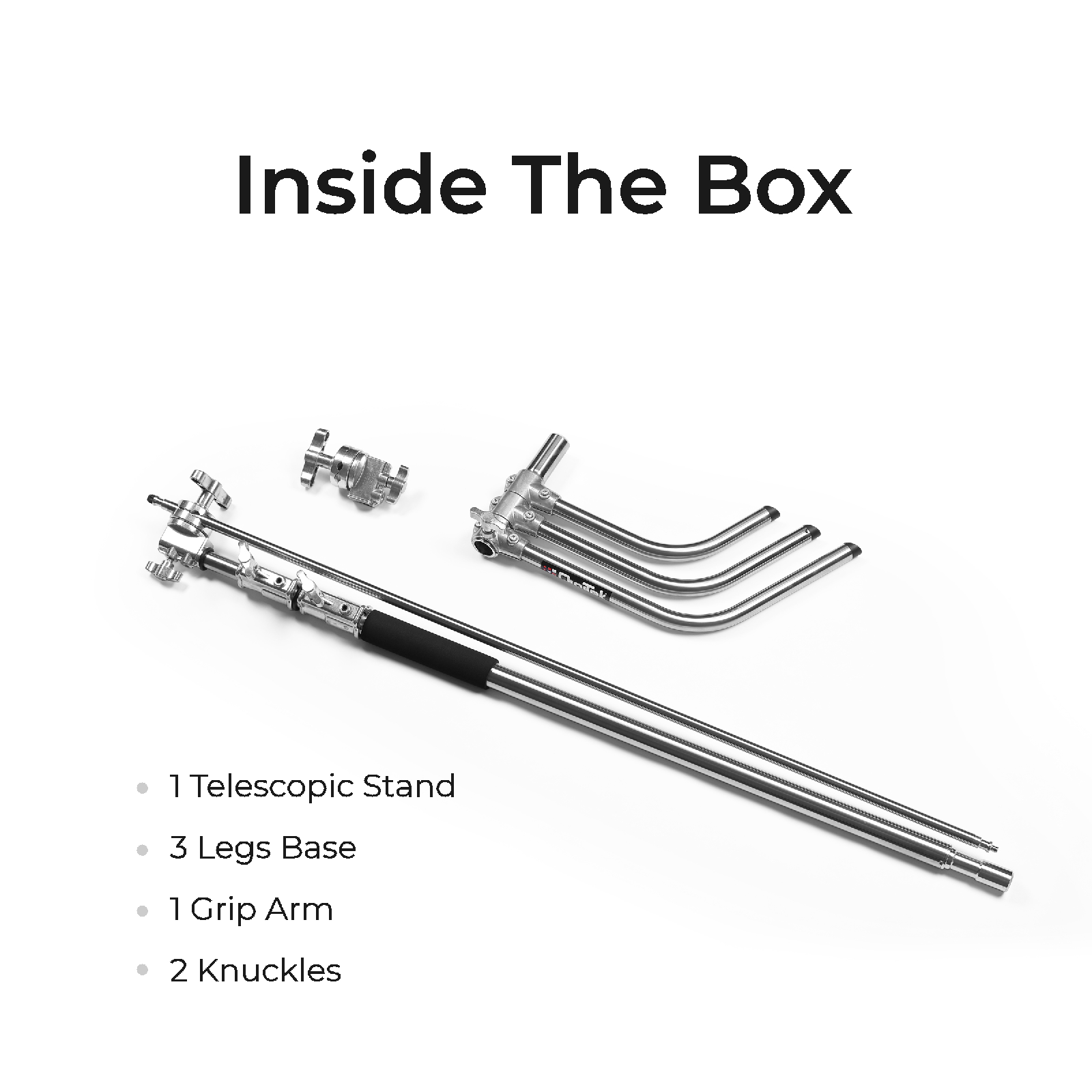 Digitek Heavy Duty Light Stand C-Stand - Max. 10 Feet/3 Meters Adjustable with 3.5 Feet Holding Arm and Grip Head for Studio Video Reflector, Monolight and Other Photographic Equipment (Black) - Digitek