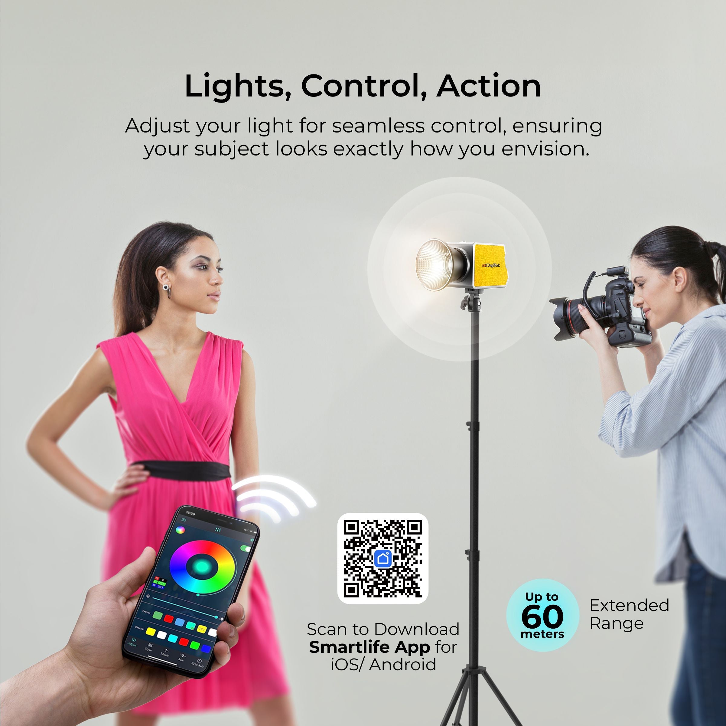 Digitek (DCL-100 WBC) 100W Bi-Color Continuous LED Light