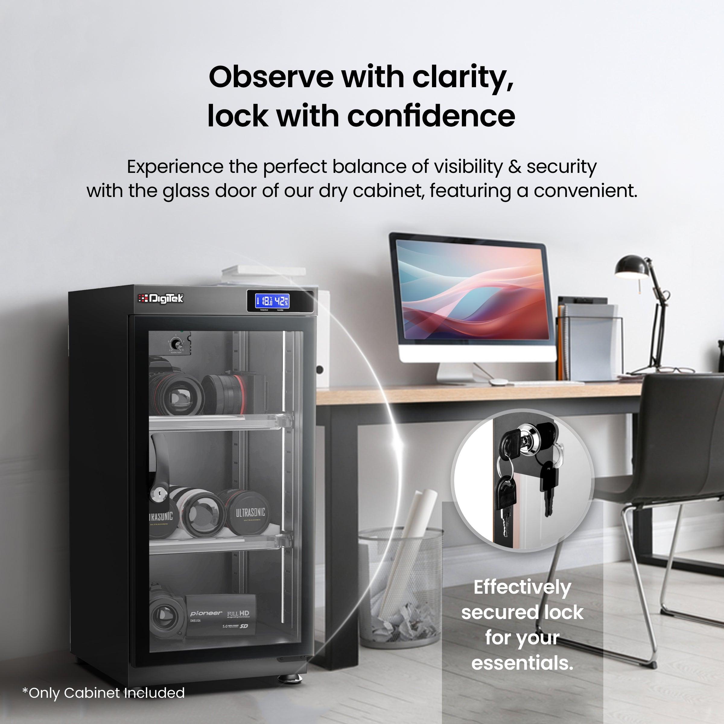 Digitek AD 55C 50 Liters Capacity Digital Display Dry Cabinet with Humidity Controller - Digitek