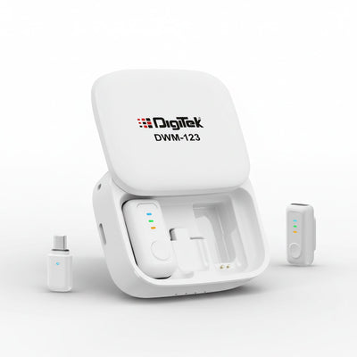 Digitek (DWM 123) 2-in-1 Wireless Microphone (White)